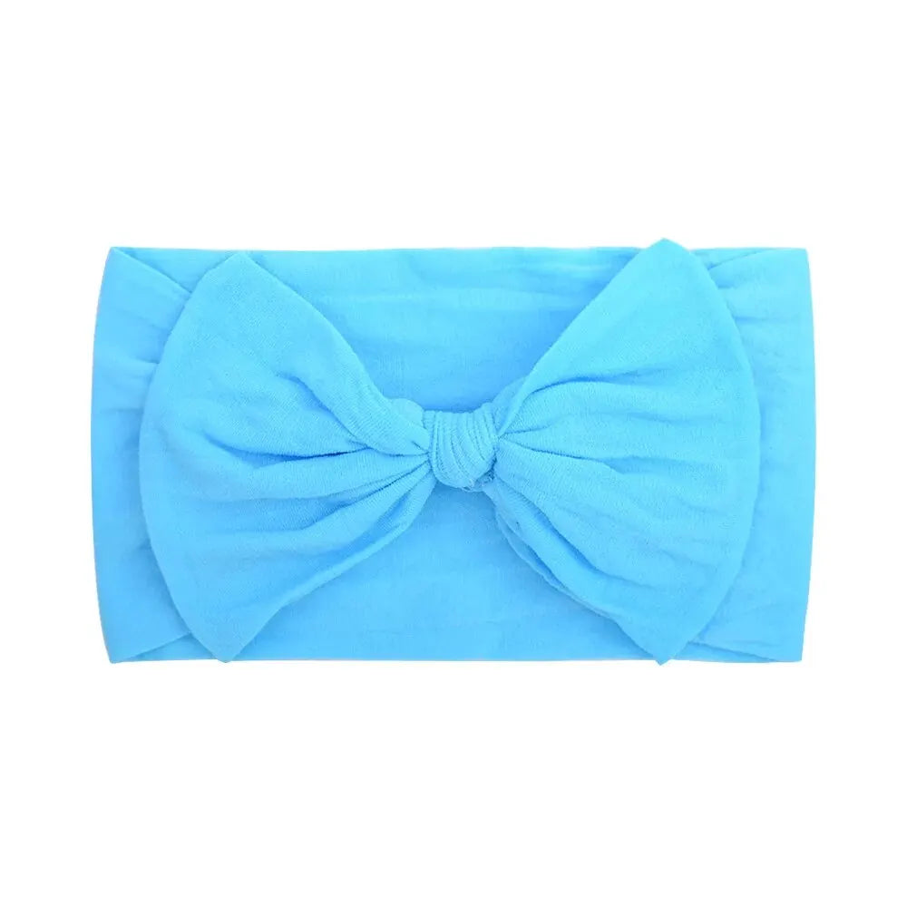Set of 5 Comfortable Baby Nylon Bow Headbands Super Soft High Elastic Headband Hair Accessories