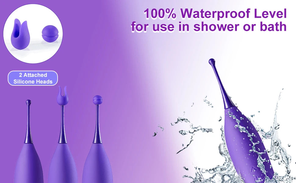 Mini Clitoris G Spot Vibrator for Women 3 Attached Silicone Heads Penis Clitoral Stimulator Wand 10 Vibrations Dildo Sex Toys 18