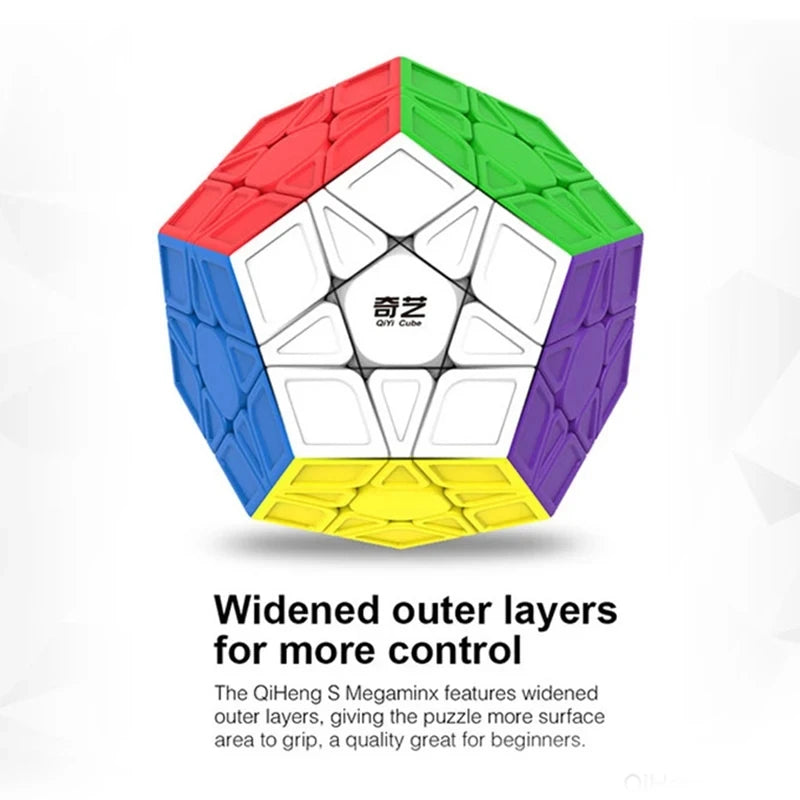 Qiyi Megaminx Magic Speed Cube Stickerless Professional Fidget Toys Qiyi Kilominx Cubo Magico Puzzle