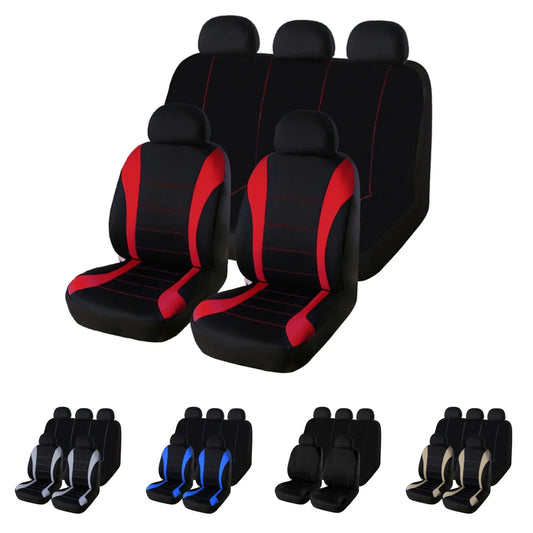AUTO HIGH Universal Auto Seat Covers Full Set for Car Truck SUV Van Polyester Front & Rear Protector