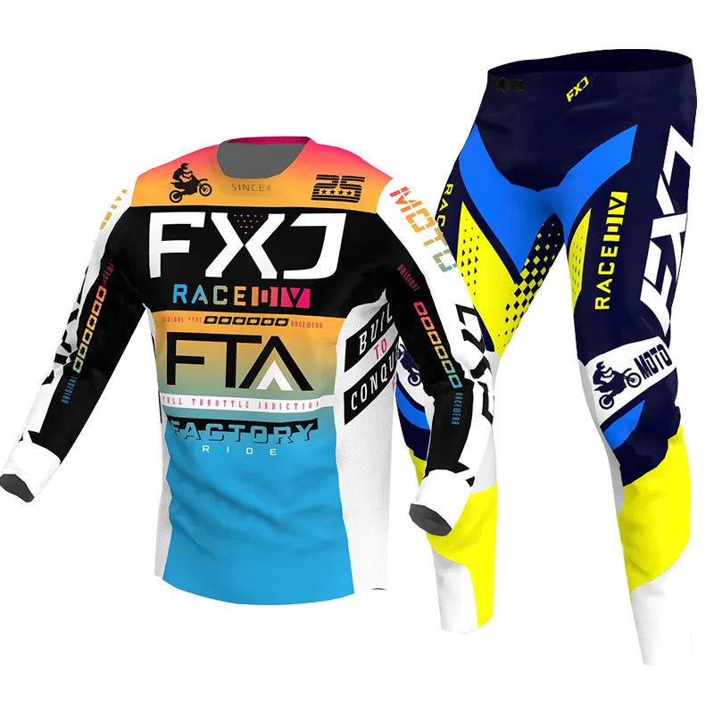 Motocross Jersey Pant white Mens Women pink black Combo racing suit Off-road MX DH ATV gear set Enduro Motorcycle mountain