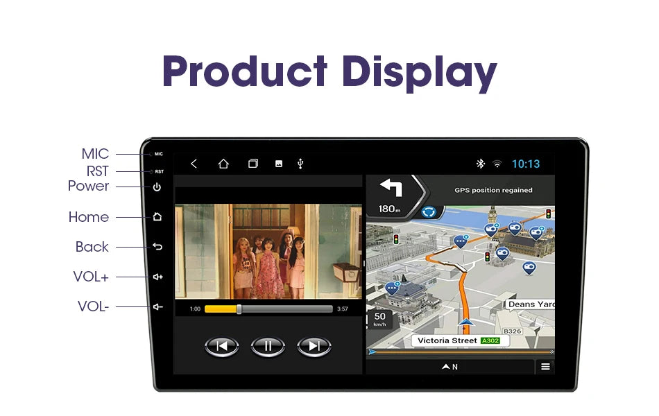 Android 12 Universal Car Radio for Nissan Kia Honda Toyota VW Multimedia Video Player 2Din Carplay GPS Navigaion 9/10" Head Unit