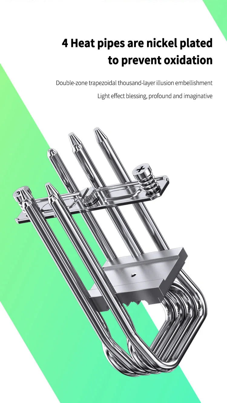 Jonsbo CR 1400 V2 CPU Cooler ARGB Quiet Fan 4 Heat Pipes Air Radiator for LGA1700 1200 115X AM4 AM5 PC Processor Heatsink Cooler