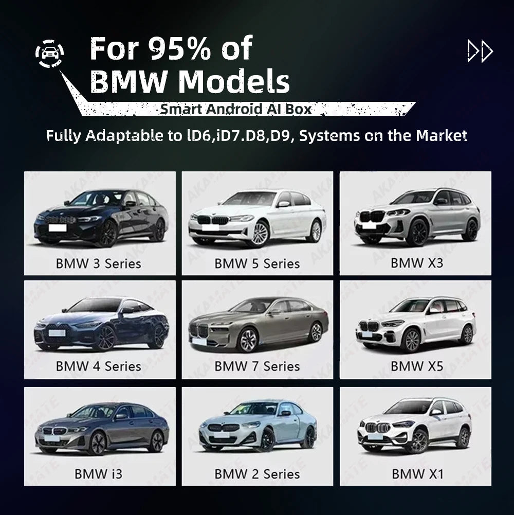 Wireless CarPlay for BMW ID6 ID7 ID8 ID9 OEM Wired to Wireless Android Auto AI Box Intelligent System Android 13 4+64GB 8+256GB