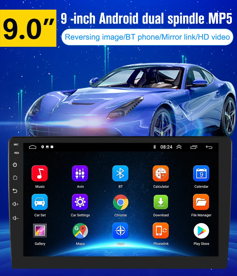 2 Din Android 12 Car Radio Multimedia Video Player Navigation GPS 9 inch Stereo Head unit For Nissan Kia Honda Toyota