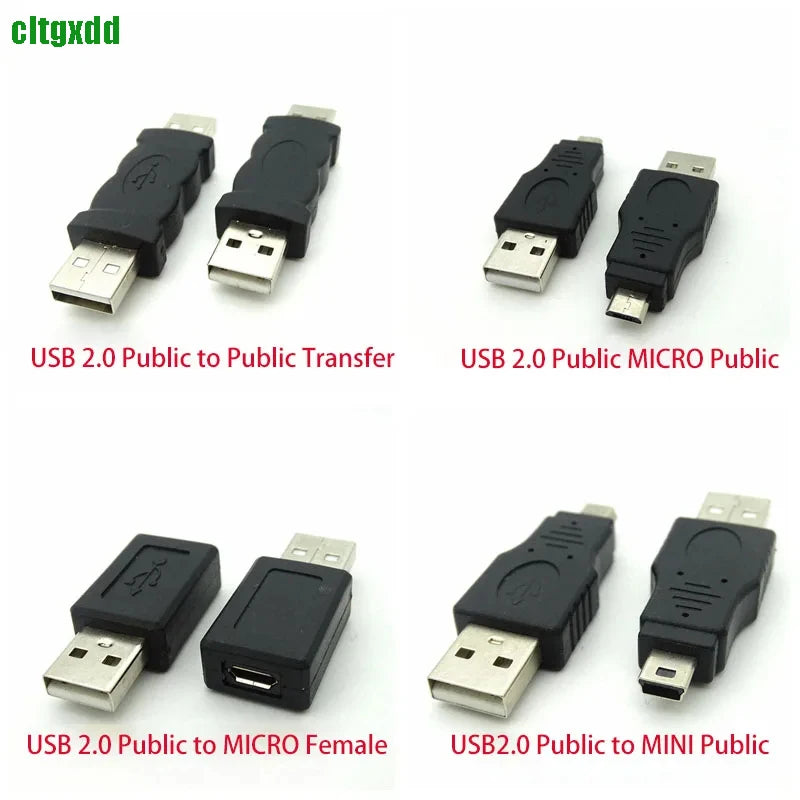 Cltgxdd USB 2.0 Adapter Adapter Mini 5P To A Male Female Micro To USB Android Data Side T Port Converter Selector Connector