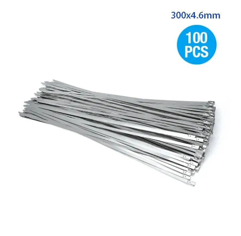 304 Ttainless Steel Cable Ties 4.6mm Self-Locking Metal Marine Ball Tie High Temperature Resistant Metal Ties