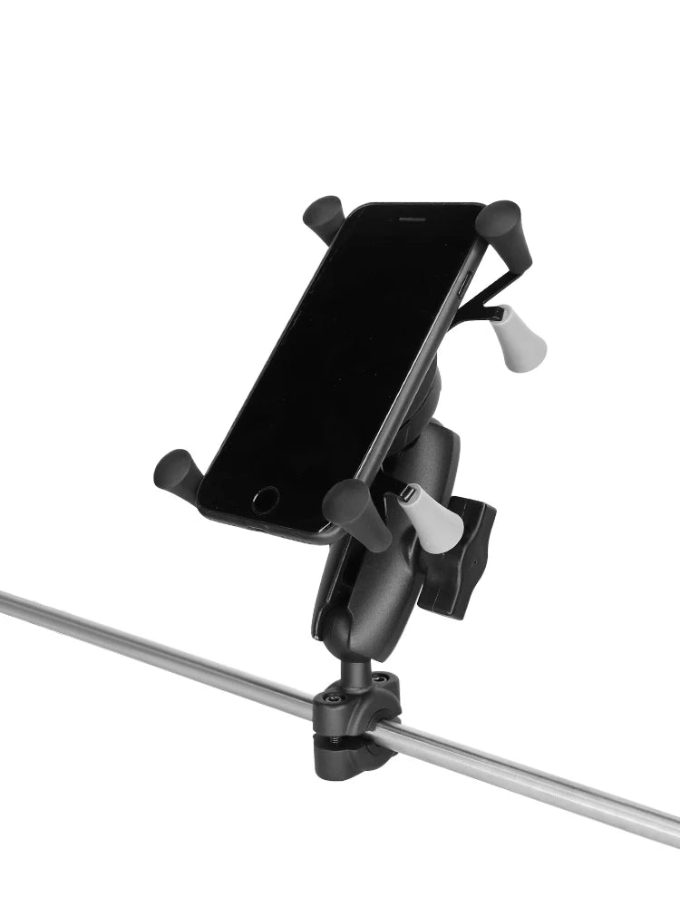 VIN Mounts Flexible Torque Small Rail Base - B Size Anti-Slip for diameter 0.32” to 0.55”- Pipe Phone Mount for Ram Mount