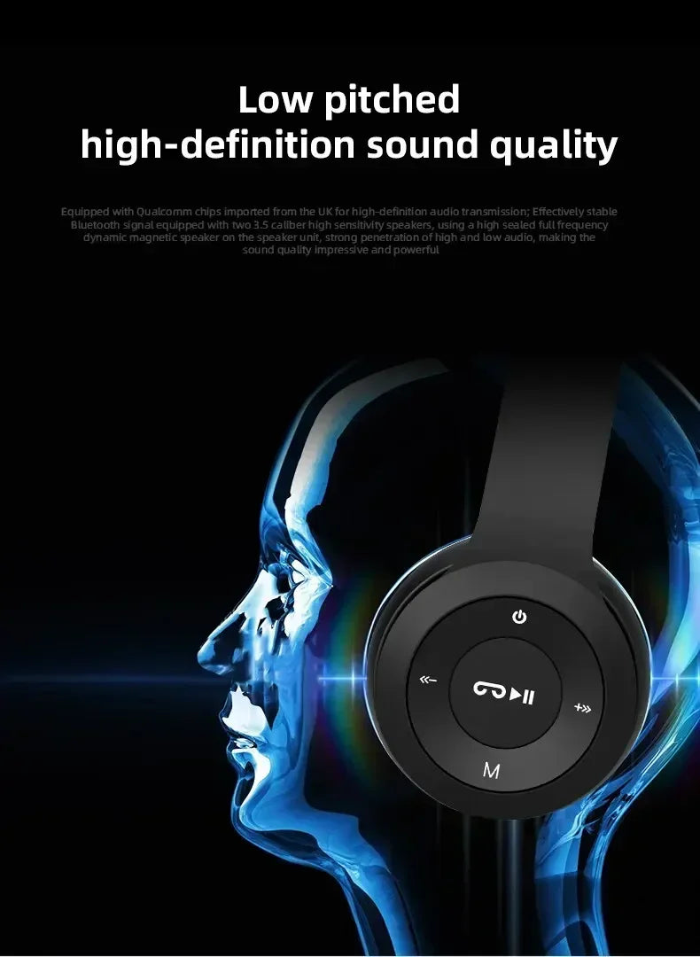 2025 NEW Stereo P47 Headset 5.0 Bluetooth Headset Folding Series Wireless Sports Game Headset for iPhone XiaoMi