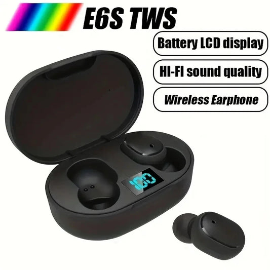 TWS E6S Bluetooth Earphones Wireless Bluetooth Headset Noise Cancelling Earbuds With Microphone Headphones For Xiaomi iPhone