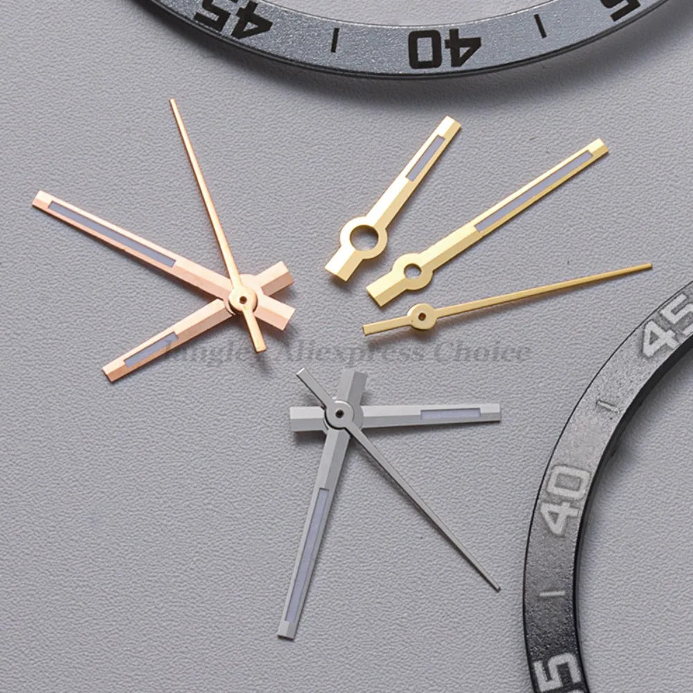 Silver Needles NH35 NH36 Watch Aiguille Hands C3 Super Lume Pointer Baton Style Datejust Hands Polished for Automatic Movement