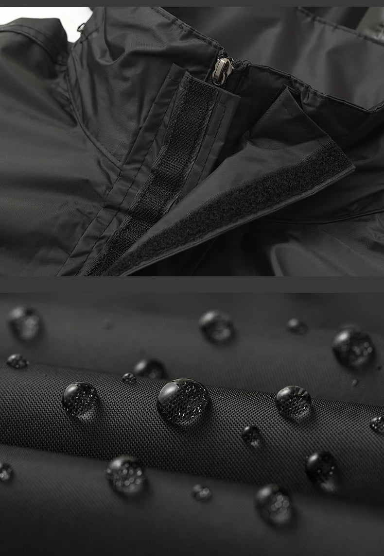 Men Women VEMAR Motorcycle Rain Suit - Heavy Duty Waterproof Jacket & Pants Set for Delivery Riders/Moto/Bike Riding