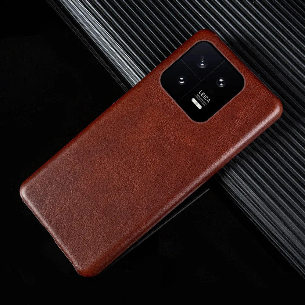 Genuine Leather Phone Case For Xiaomi Poco Series Cover Hand Made Oil Wax Pattern X3 X4 M3 M4 M5 F1 F2 F3 F3GT F4 F4GT C40 C50