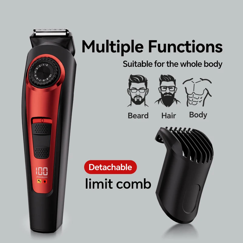 USB men's hair clipper multifunctional gear adjustment, shaving, hair cutting, shaving, essential for home and travel