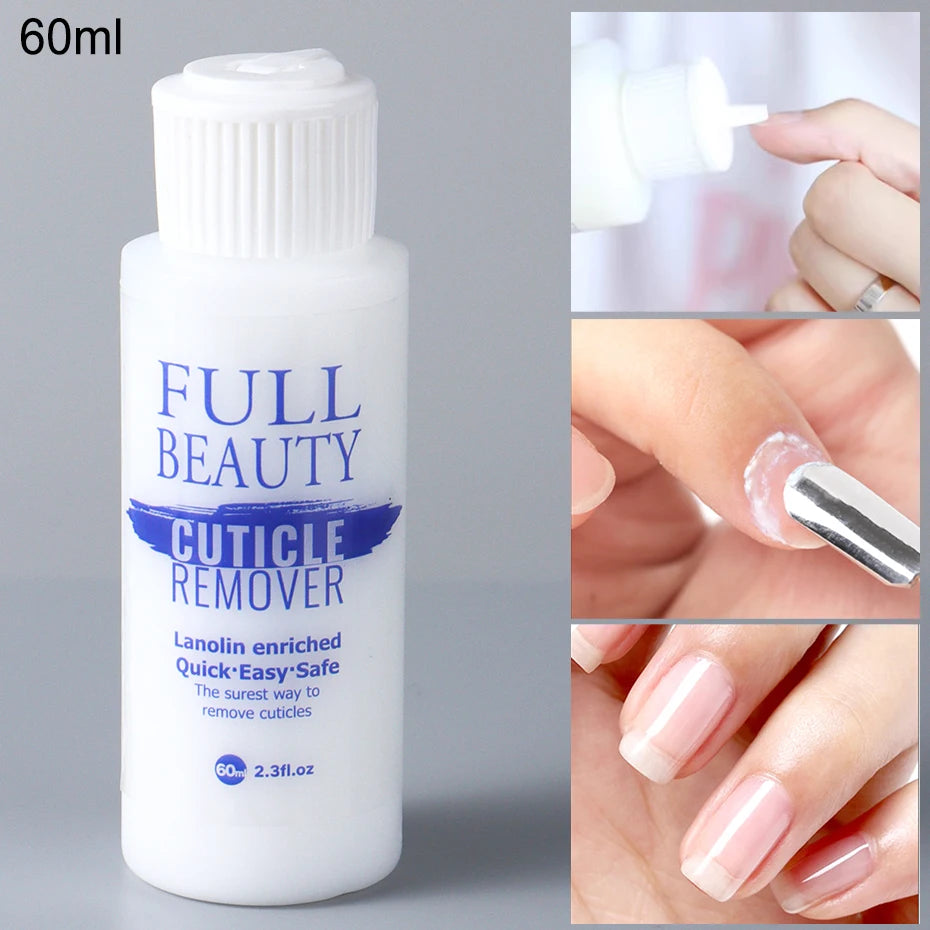60/30ml Nail Cuticle Remover Softener Liquid Exfoliator Cuticle Oil Treatment Manicure Soften Dead Skin for Pedicure Nails Care