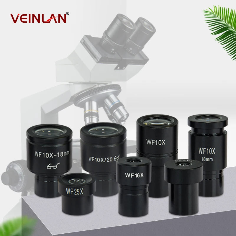 Bioscopic microscope eyepiece, Wf5X, Wf10X, Wf15X, Wf16X, Wf20X, Wf25, installation size 23.2 millimeters.