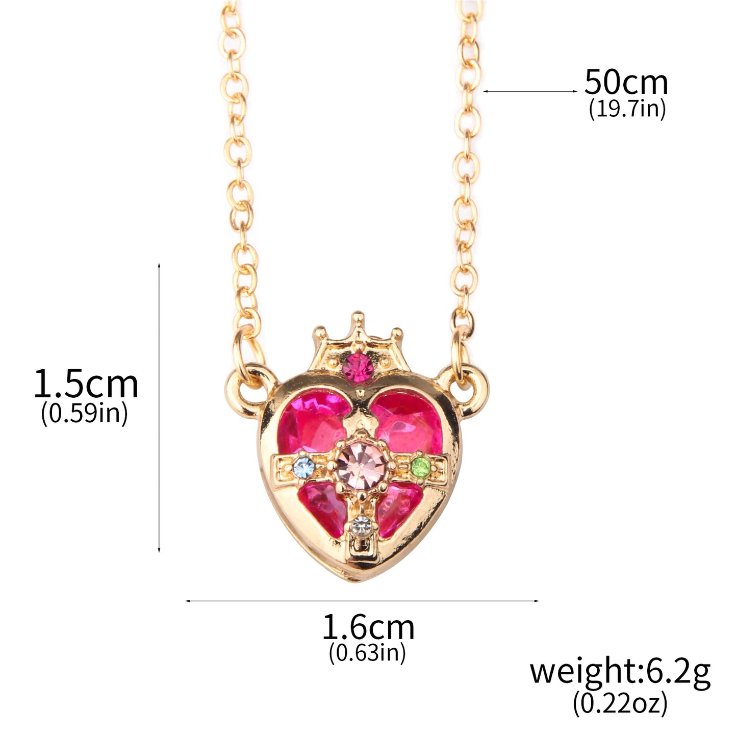 Anime Sailor Moon Necklace Love Wings Magic Stick Pendant Necklace Girl Jewelry Gift Cosplay Prop Choker