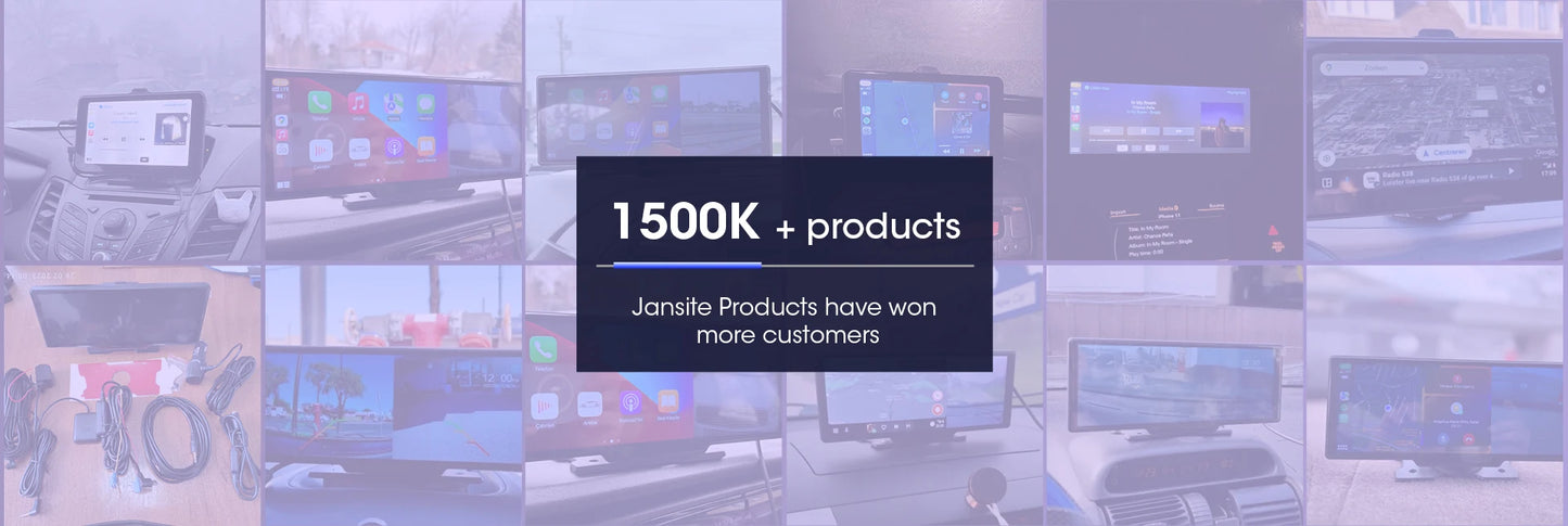 Jansite 10.26" 4K DVR Wireless CarPlay & Android Auto Dash Cam GPS Navigation 24h Park Monitor Night Vision Rear View Mirror