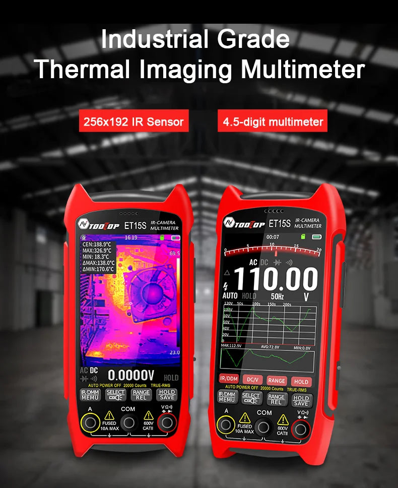 256*192 Industrial Thermal Camera 3.5Inch PCB Thermal Imager with 19999 Counts Multimeter Circuit Board Electrical Inspect