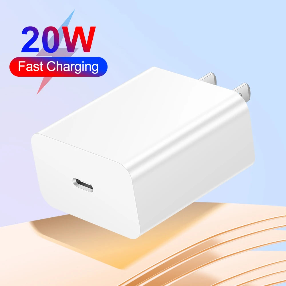 PD 20W Phone Charger Fast Charging For iphone 15 14 iPad for Samsung OnePlus Wall Quick Charge Adapter EU/US Plug Fast Charger