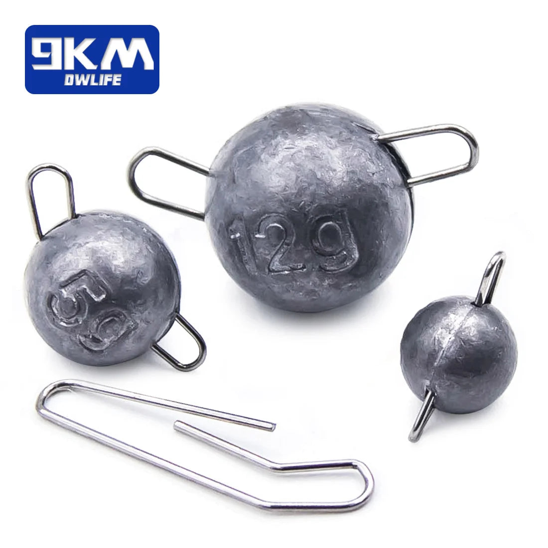 9KM 10Pcs Cheburashka Weights Cheb Ball Sinkers Hook Connector Freshwater