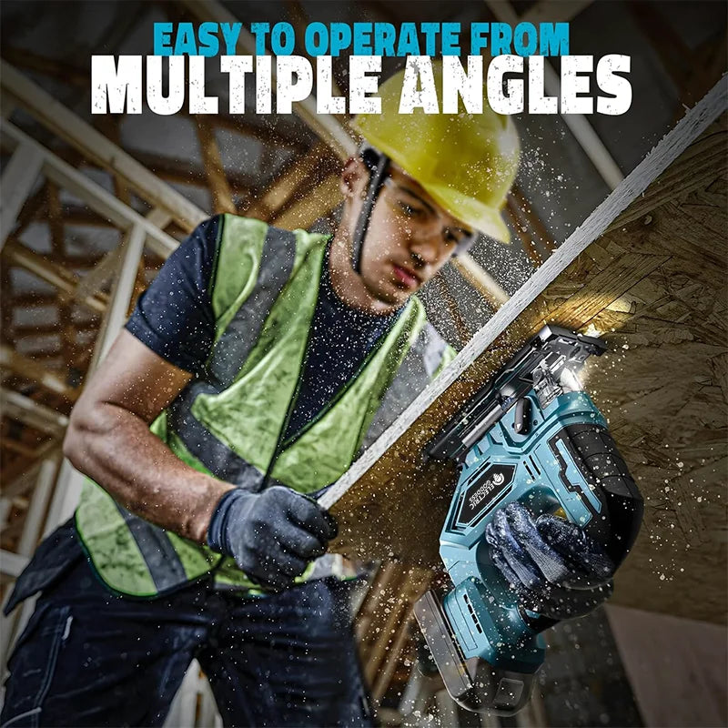 For 18V Makita 3000RPM Electric Curved Saw Cordless Jig Saw Portable Multifunction Carpenter Power Tool No Battery