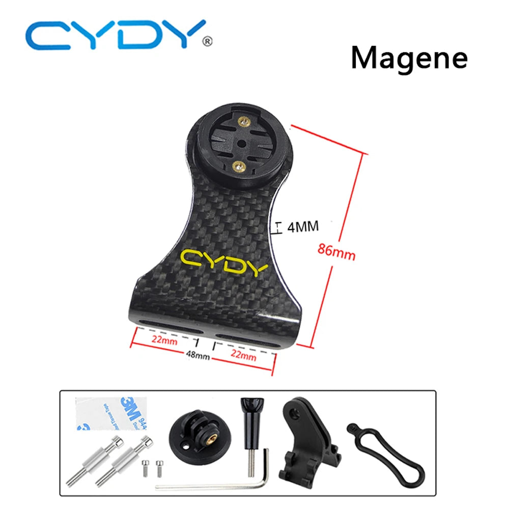 CYDY Carbon 3K Garmin Support For Bicycles Bryton Rider Whaoo Catey XOSS IGPSPORT MAGENE light holder MTB GPS Bike GOPRO Mount
