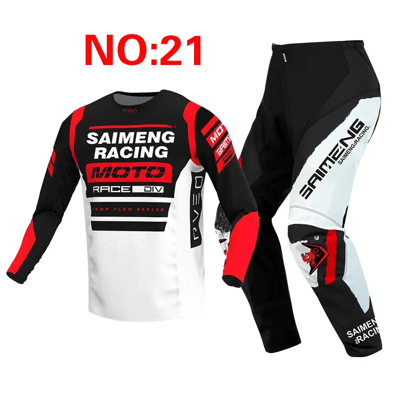 SIZE 20 22 24 26 28 saimeng children's enduro motocross gear set mx jersey pants motorcycle kits mtb Off Road youth racing suit