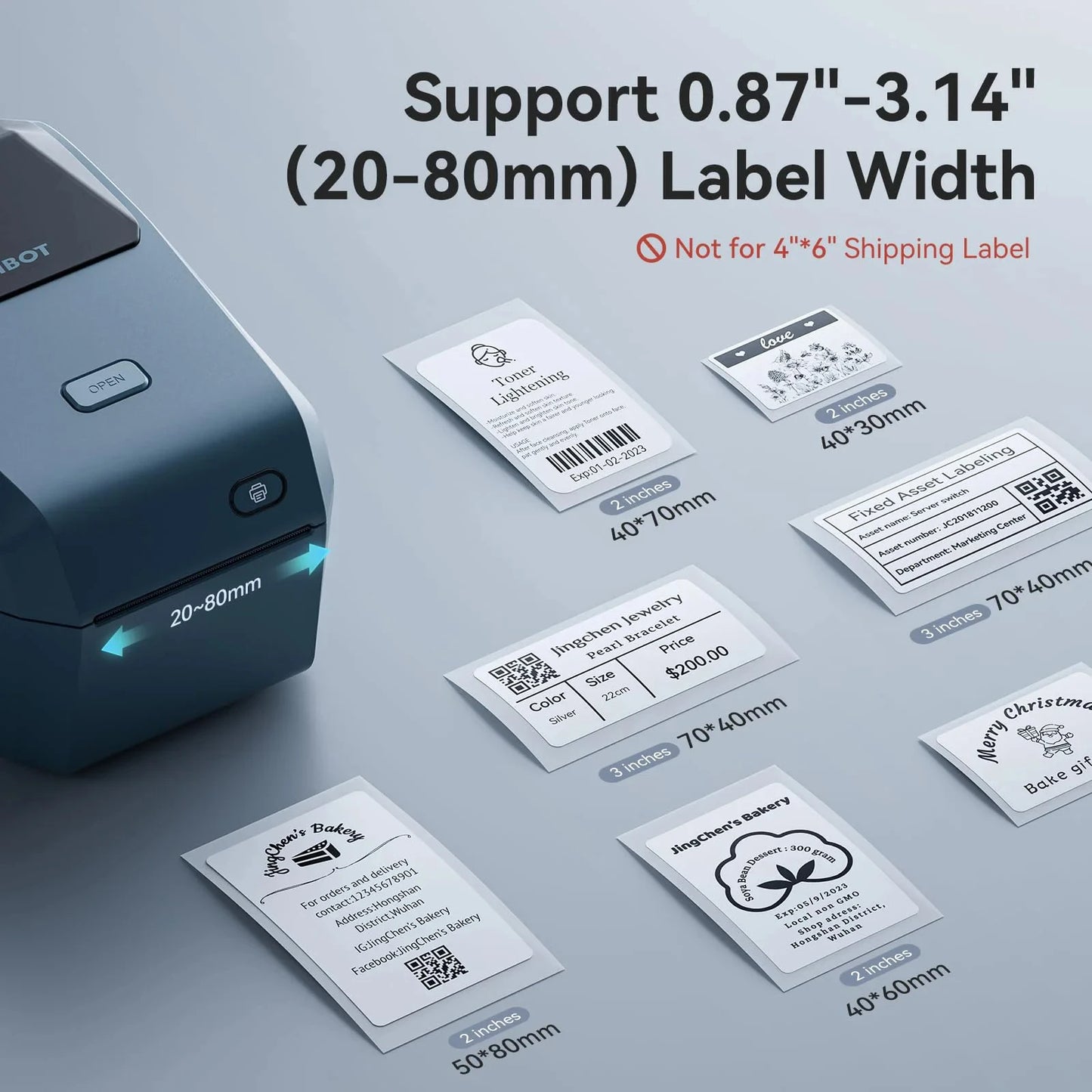 Niimbot 80mm Desktop Label Printer Bluetooth Wireless Wifi USB Thermal Maker Shipping Barcode Niimbot  K3 Machine