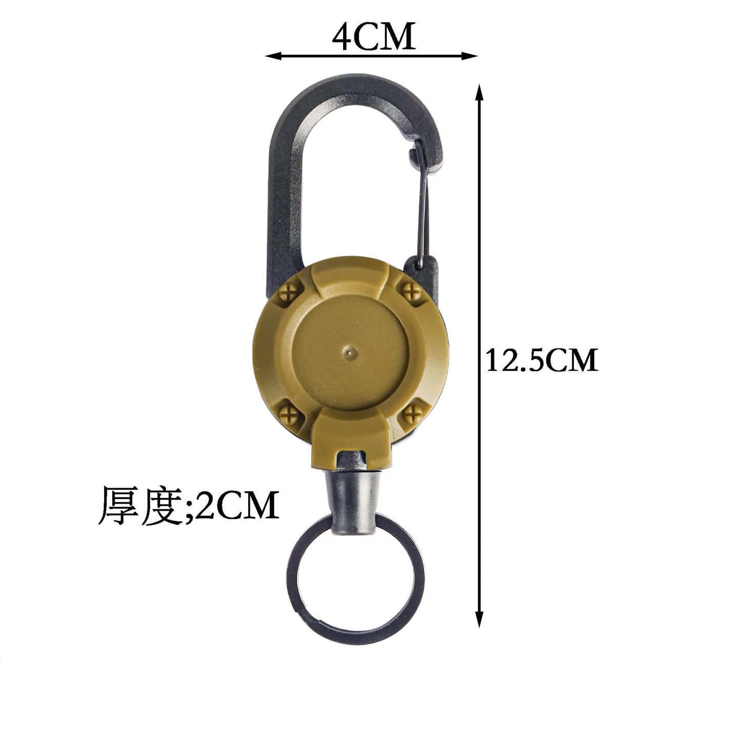 1Pcs Anti-theft Metal Easy-to-pull Buckle Rope Elastic Keychain Sporty Retractable Key Ring Anti Lost Yoyo Ski Pass ID Card