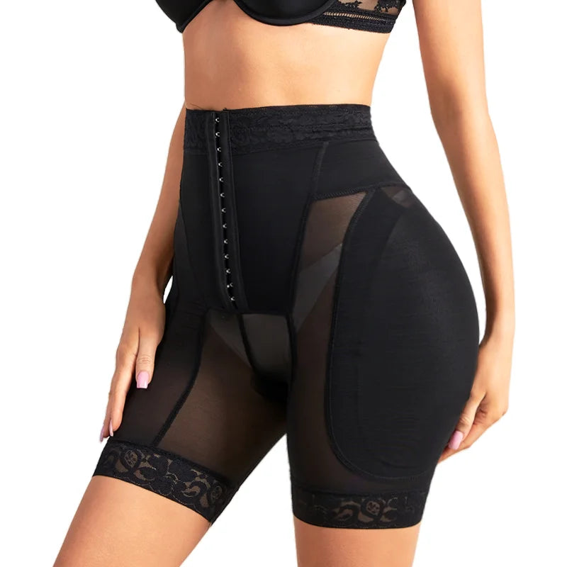 Women Shapewear High Waist Shorts Butt Lifter Hip Pad Shorts Hip Enhancer Body Shaper Shorts Waist Trainer Tummy Control Panties