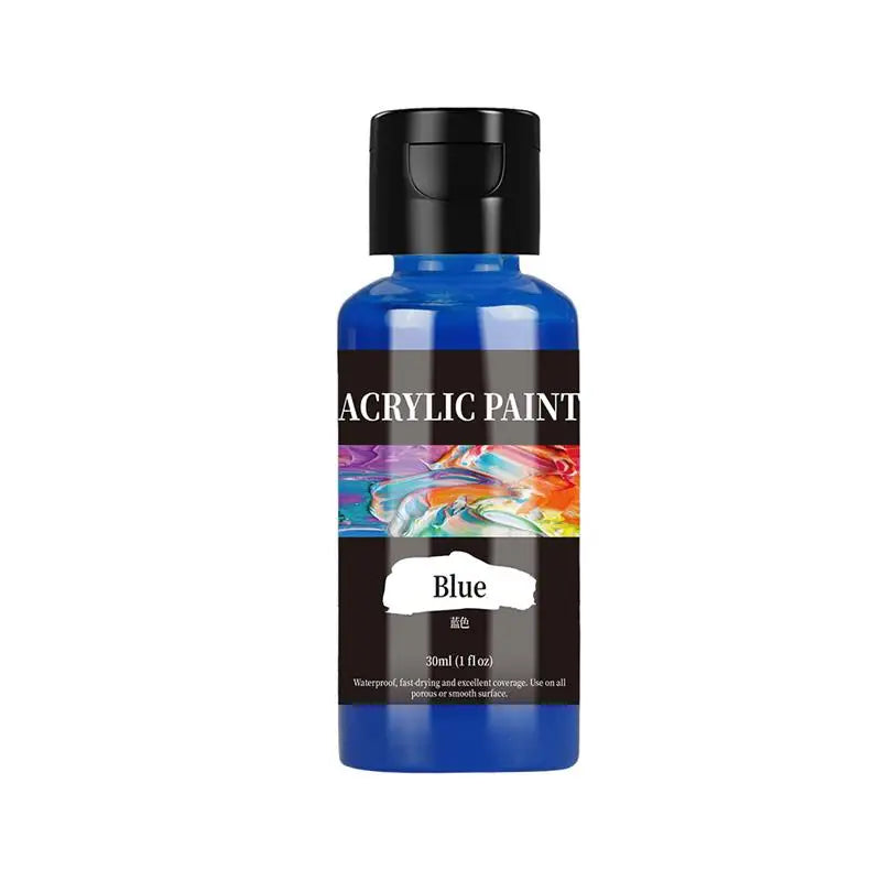 24 Colour Acrylic Paint Colors Bottled Acrylic Paint Set Paint For Fabric Clothing Painting Rich For Leather DIY Pigment