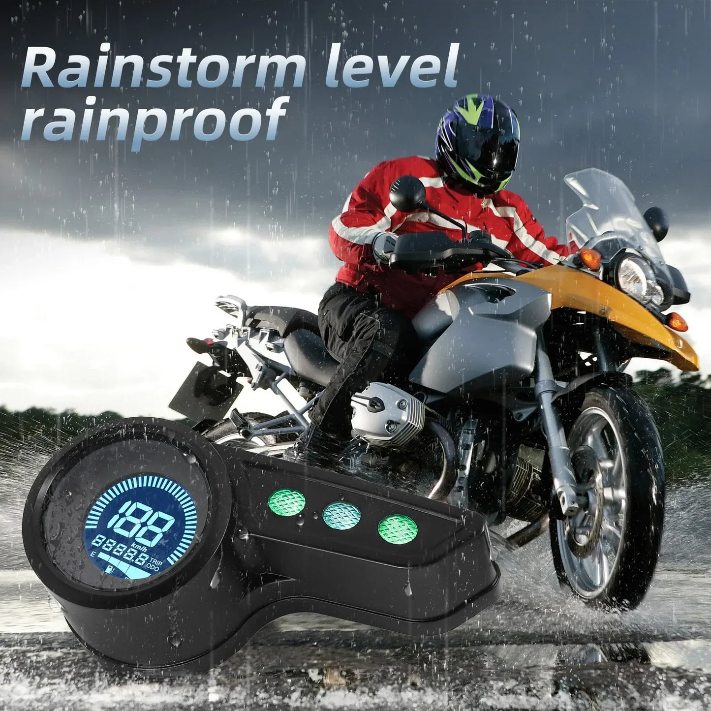 7 Color Backlight Universal Motorcycle Speedometer 12V Moto Dashboard Mileage TRIP KMH MPH Oil Level Gauge Tacho RPM Meter Tacho