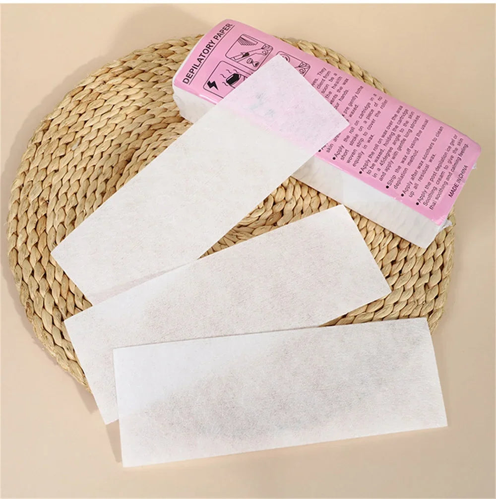 20PCS/50PCS/100PCS Professional Hair Removal Waxing Strips Non-woven Fabric Waxing Papers Depilatory Tool For Leg Hairs Removal