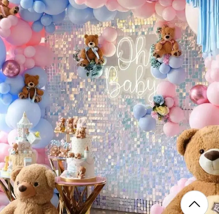1000pc Shimmer Sequin Party Backdrop Curtain Metallic Foil Fringe Birthday Wedding Wall Decoration Photo Zone Booth Glitter Gold