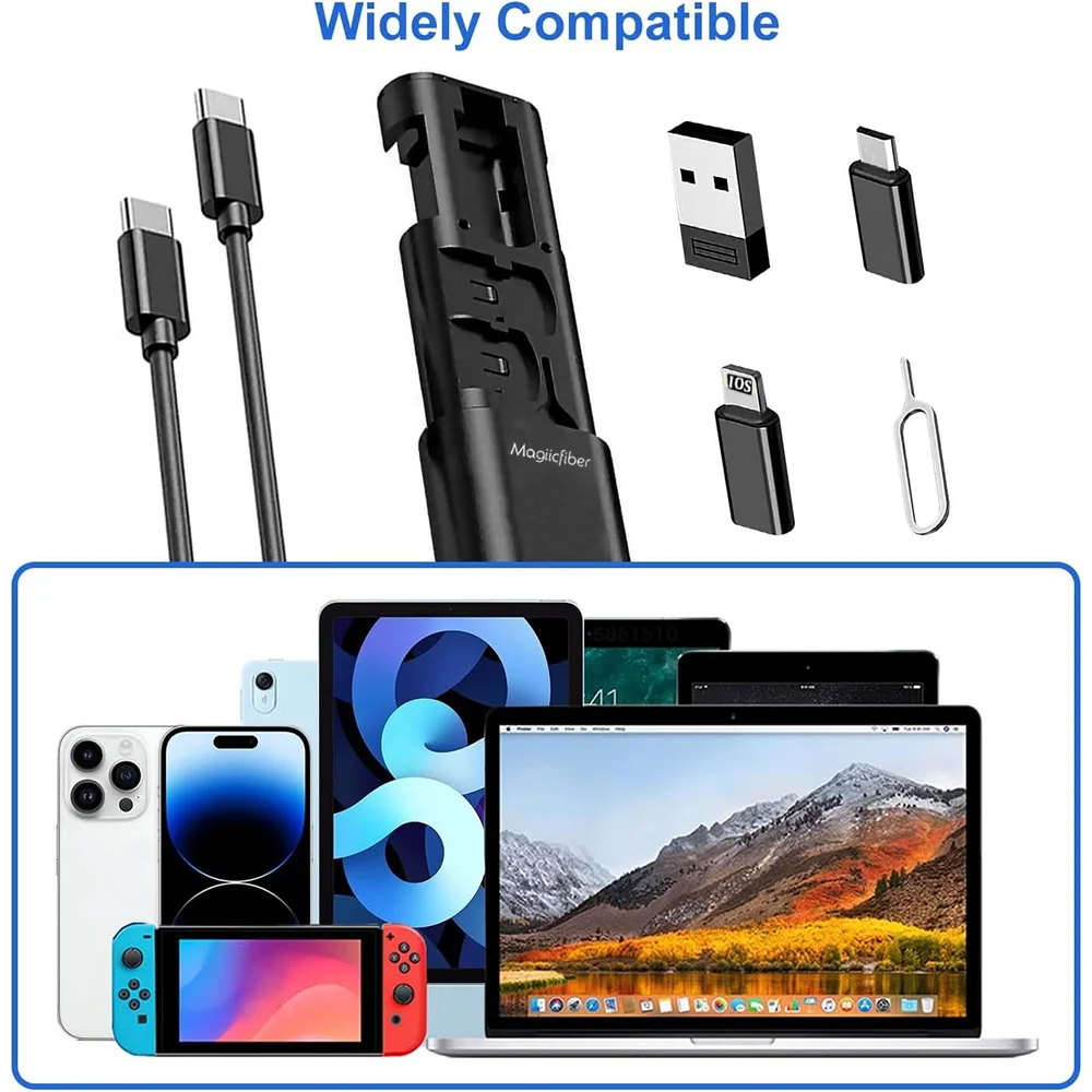 MagiicFiber PD60W USB C To Type C Cable For iPhone 14 Pro Max 5 in 1 Cable Charging Case Set USB Adapter Cable For Samsung S23 X