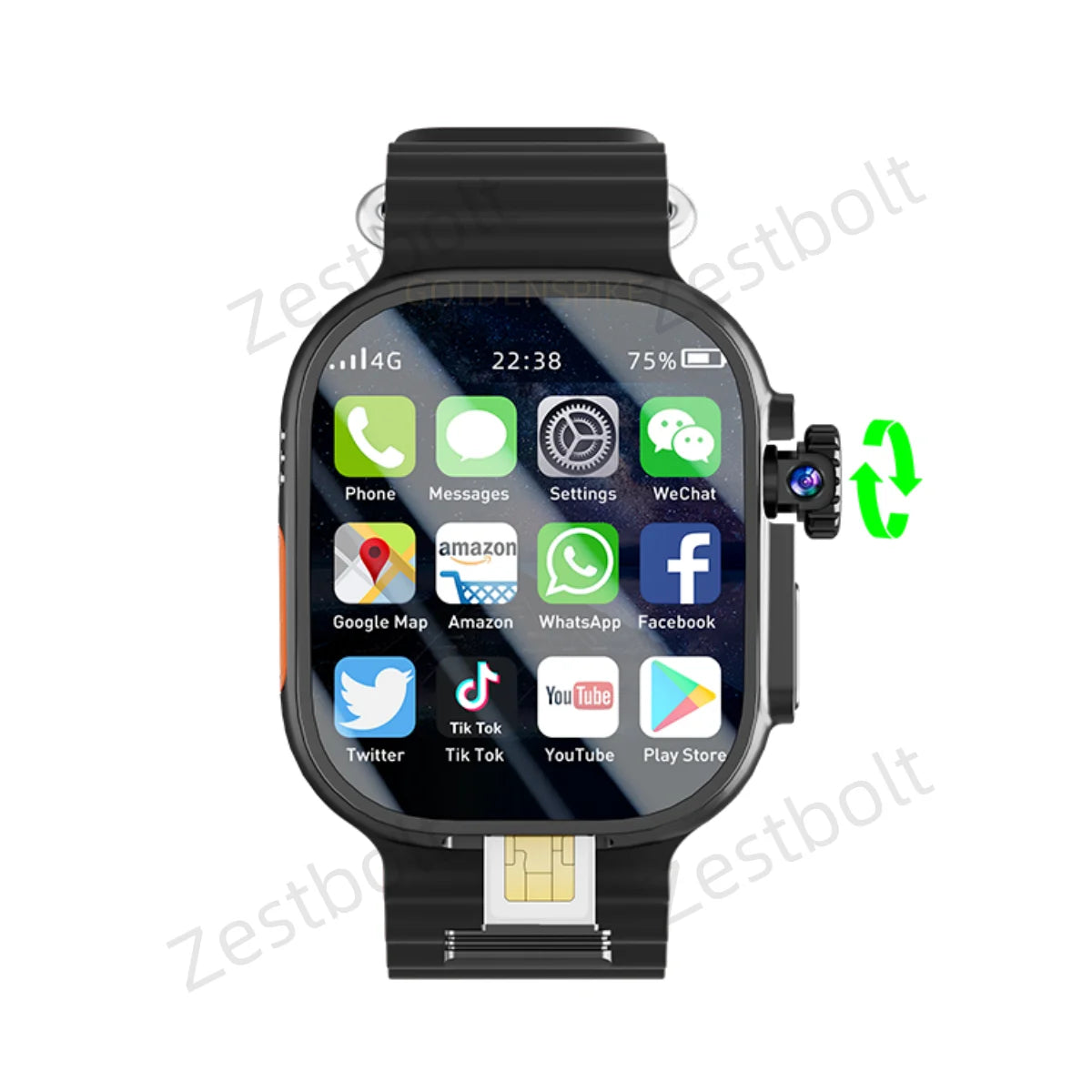 S10 Ultra MAX Smartwatch 2.29inch Amoled Android Smart Watch With 8MP Camera 1280Mah Battery NFC Compass GPS WIFI Global Calling