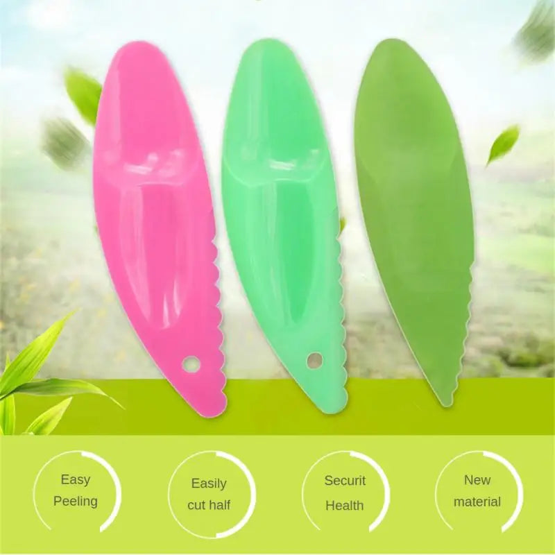 set Plastic Kiwi Spoon 11.5*3cm 2 In 1 Kiwi Dig Spoon Scoop Candy Color Fruit Knife Slicer Peeler Cutter