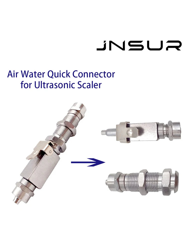 JNSUR Dental Air Water Quick Connector Anti-Retraction For Ultrasonic Scaler Stainless Steel Dental Chair Parts Dentist Accessor