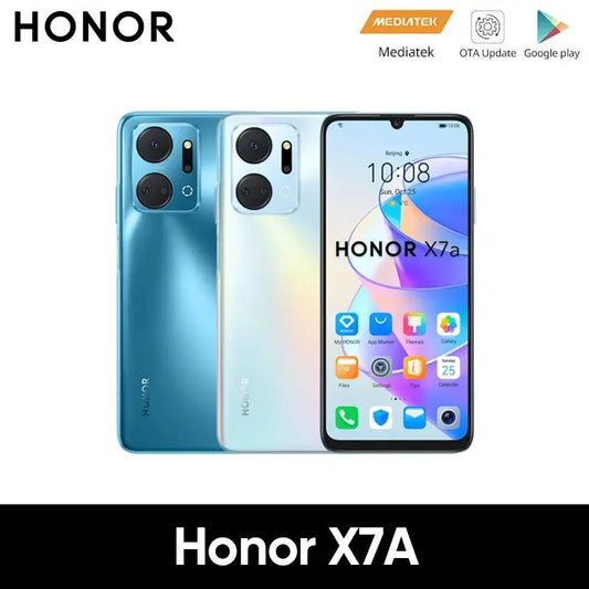 Global Version HONOR X7a Smartphone 6GB RAM 128GB 6.74'' 90Hz TFT LCD Display 50MP Quad Camera with 6000mAh Battery Android 12