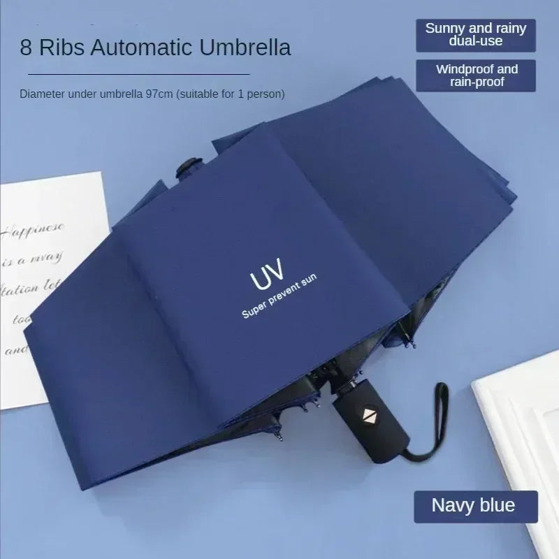 Mini Umbrella Folding Automatic Anti UV Rain Sun Umbrella Fashion Portable Windproof Light Women Men Children Parasol Umbrella