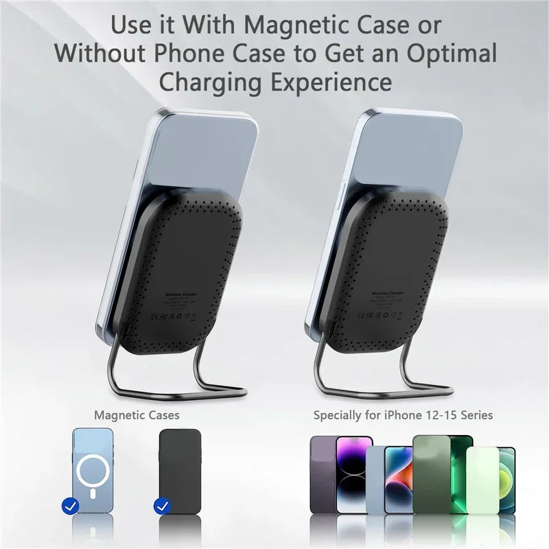 Magnetic Wireless Charger Stand Fast Charging Pad for iPhone 15 14 13 12 Pro Airpods Magnet Phone Chargers Holder Dock Station