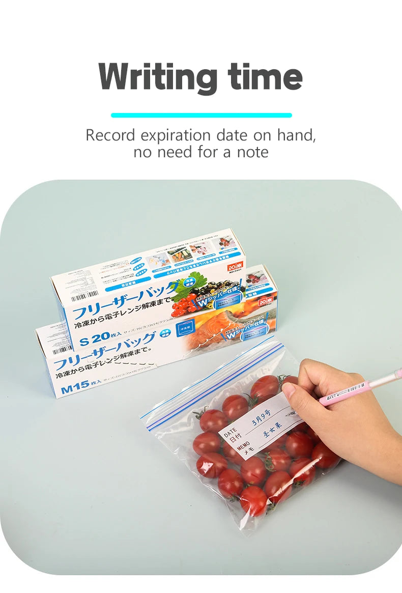 Food Grade Plastic Bag Zipper Sealing Freezer Storage Special Sliding Button Bag Thickened Self-sealing Bag