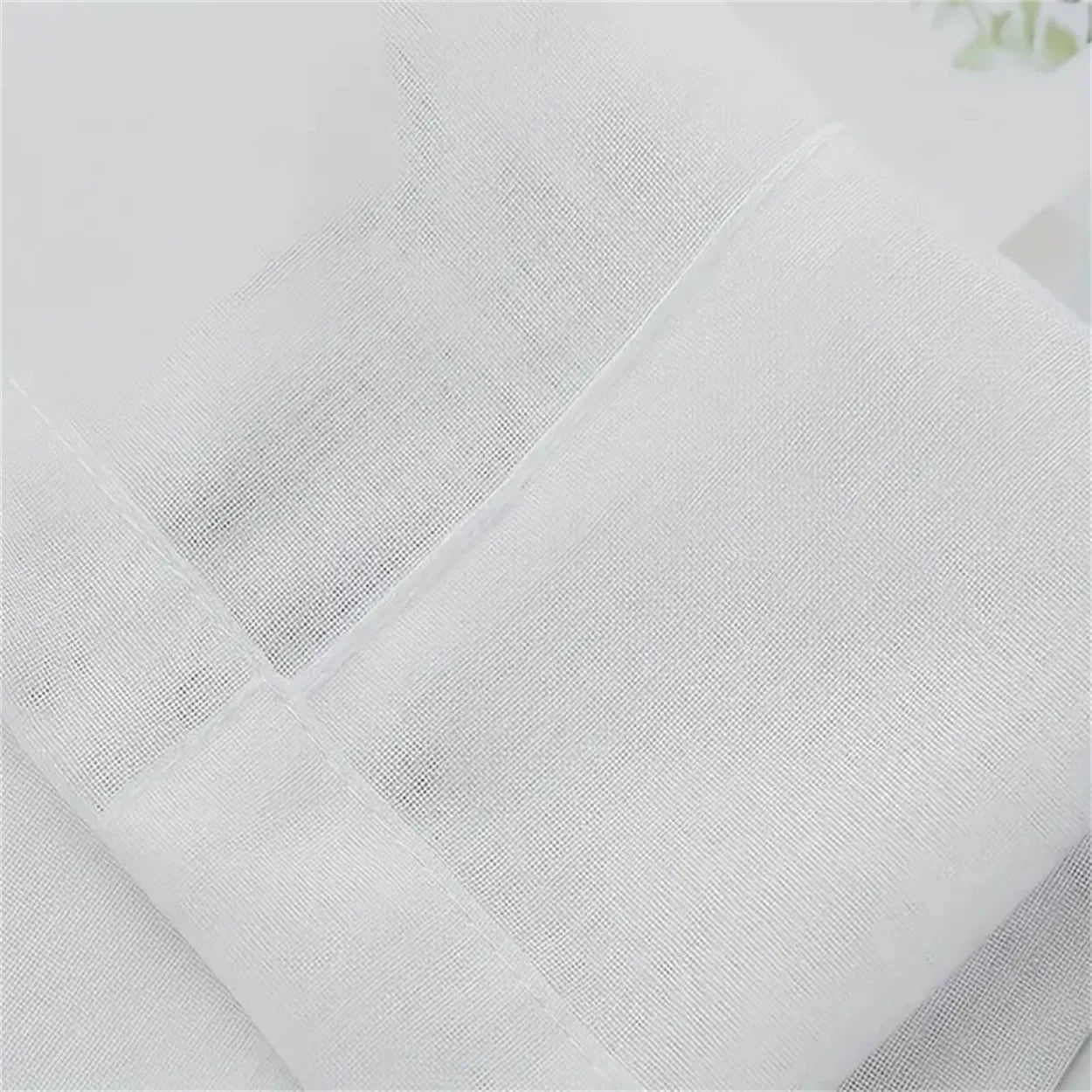 1PC Voile White Sheer Curtains For Living Room Bedroom Kitchen Coffee Rod Pocket Sheer Curtains for House Decor Room Decor