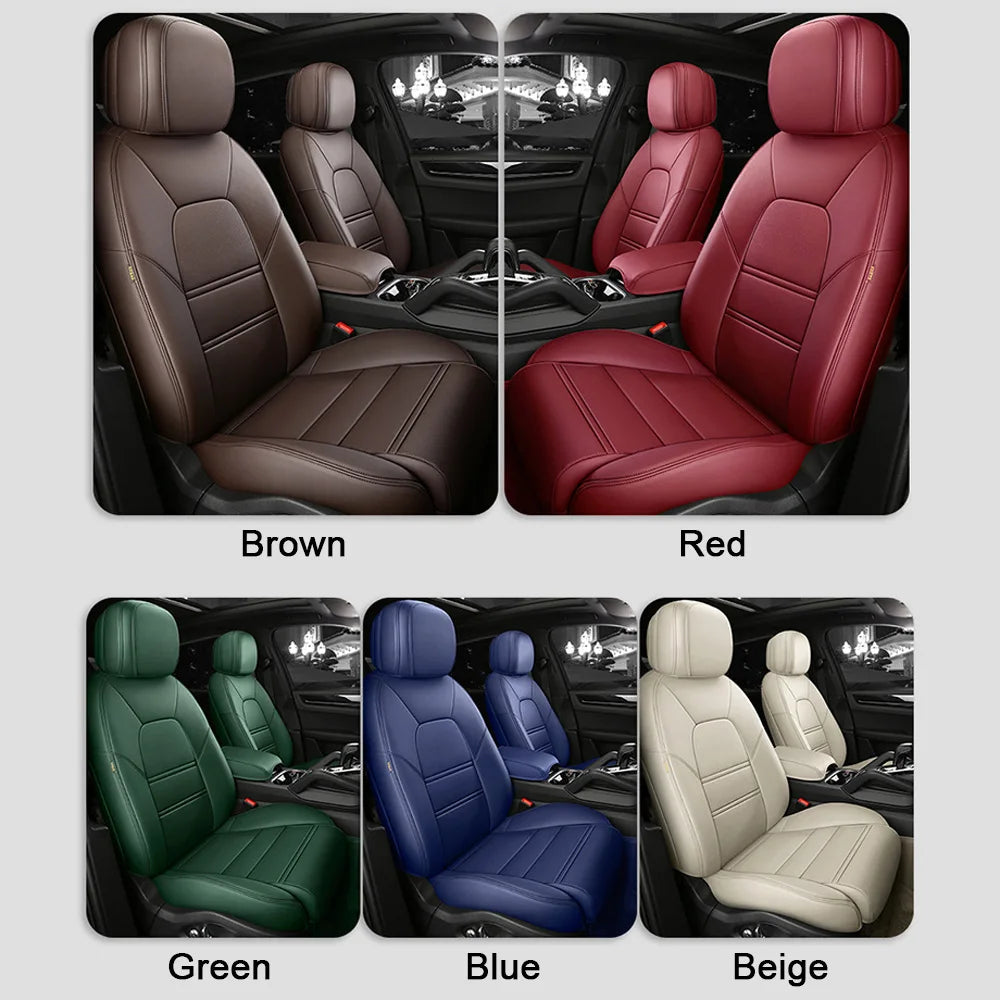 For Land Rover Range Rover Velar 2017 2018 2019 2020 Faux Leather Custom Car Seat Covers Full Set Interior Protector Accessories