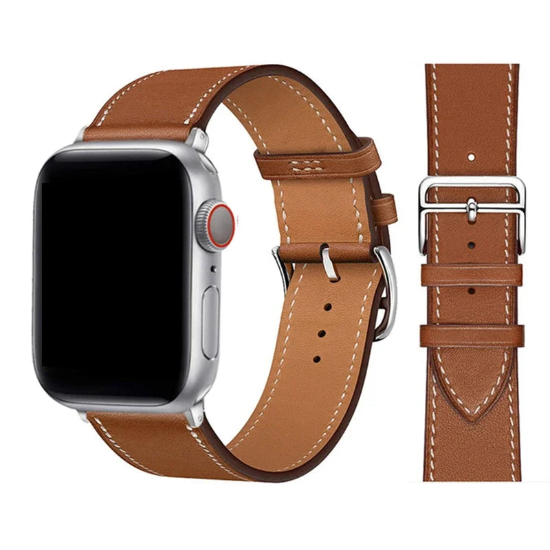 Leather Loop Band for Apple Watch Ultra 49mm 45mm 40mm Sport Strap Wristband Bracelet for IWatch Series 10 9 8 7 6 3se 42mm 46mm