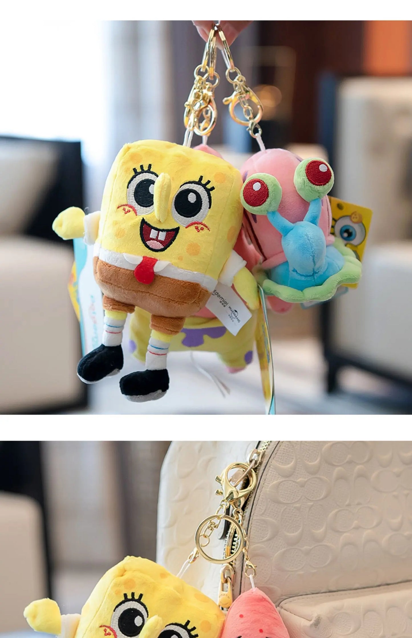 Anime Spongebob Squarepants Patrick Star Squidward Eugene H. Krabs Gary Kawaii Stuffed Plush Toys keychain Birthday Gift For Kid