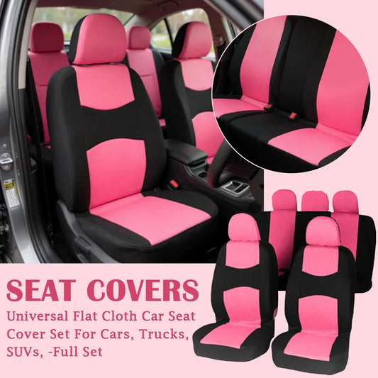 Universal five-seat Car Seat Cover Flat Cloth Car Seat Cover Set Simple Comfortable Cushion Cover For Cars,Trucks,SUVs