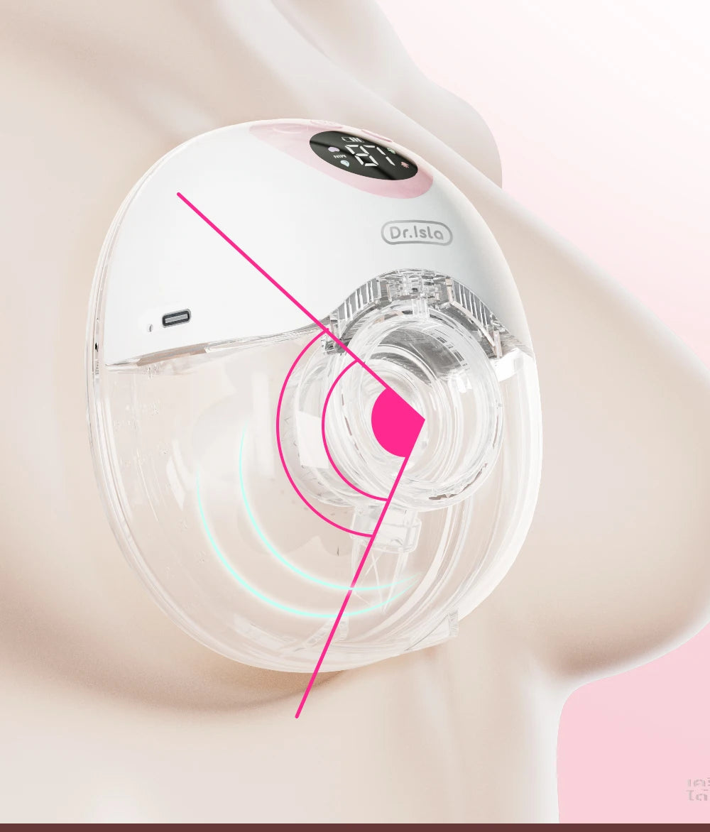Dr.isla New 2PCS Wearable Electric Breast Pump 4 Modes 36 Suction Levels Silent Leak-Proof Hands Free Breast Pumps Breastfeeding