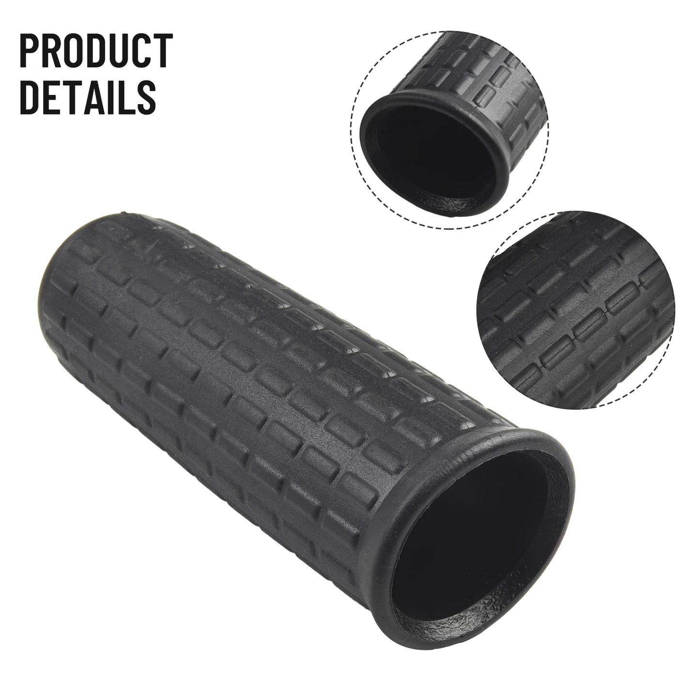 2pcs Wheelbarrow Handles Rubber Round Tubes Anti-skid Shock Absorption Universal Weatherproof Replacement Handle Cover